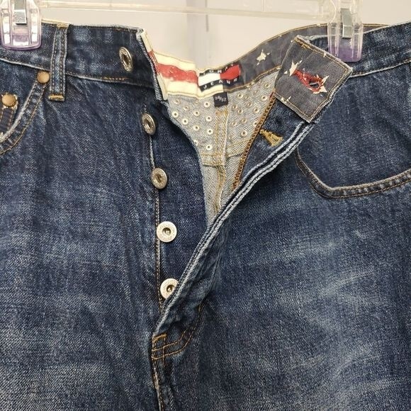 Tommy Hilfiger Patriotic USA Button Fly Jeans 34 - Picture 3 of 12